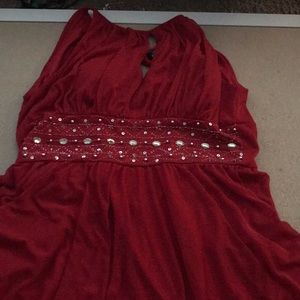 Short red dress perfect for weddings!